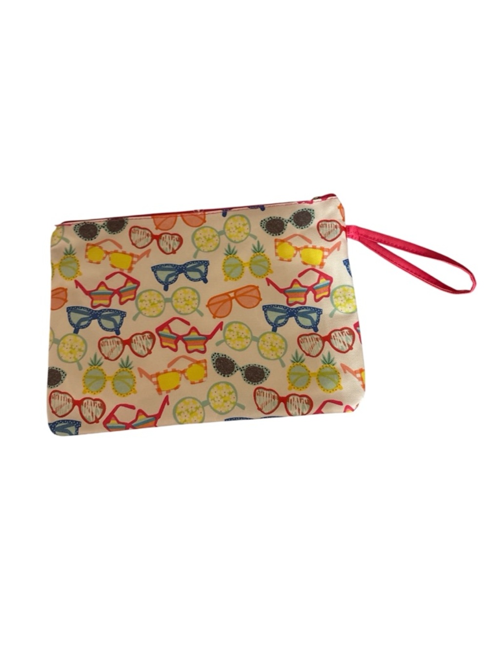 Summer Fun Sunglasses Print Swimsuit Sack Pouch - Pink Trim - Picture 2 of 5